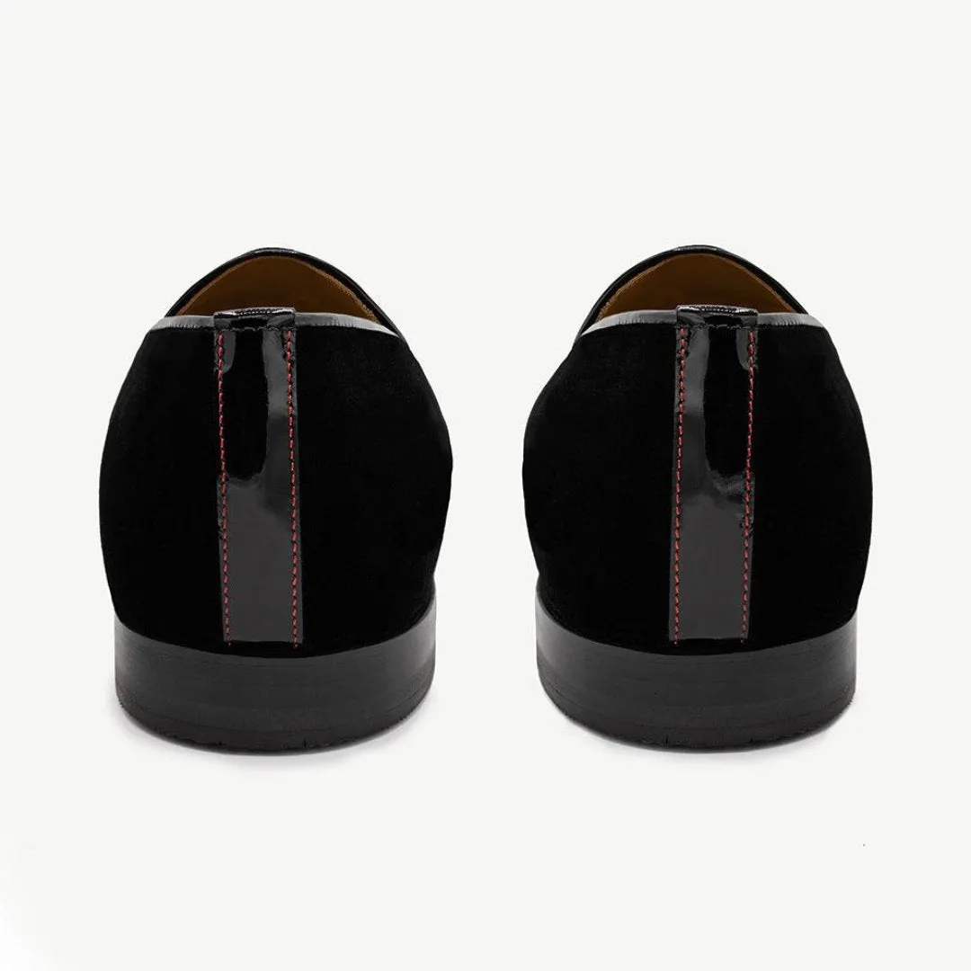 Men's Black Velvet Milano Loafer From Del Toro Shoes