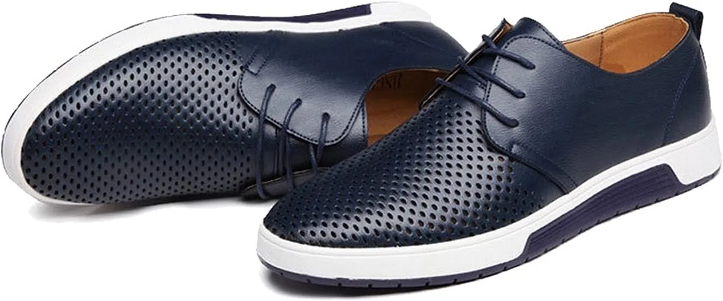 Men's Casual Oxford Shoes Breathable Flat Fashion Sneakers