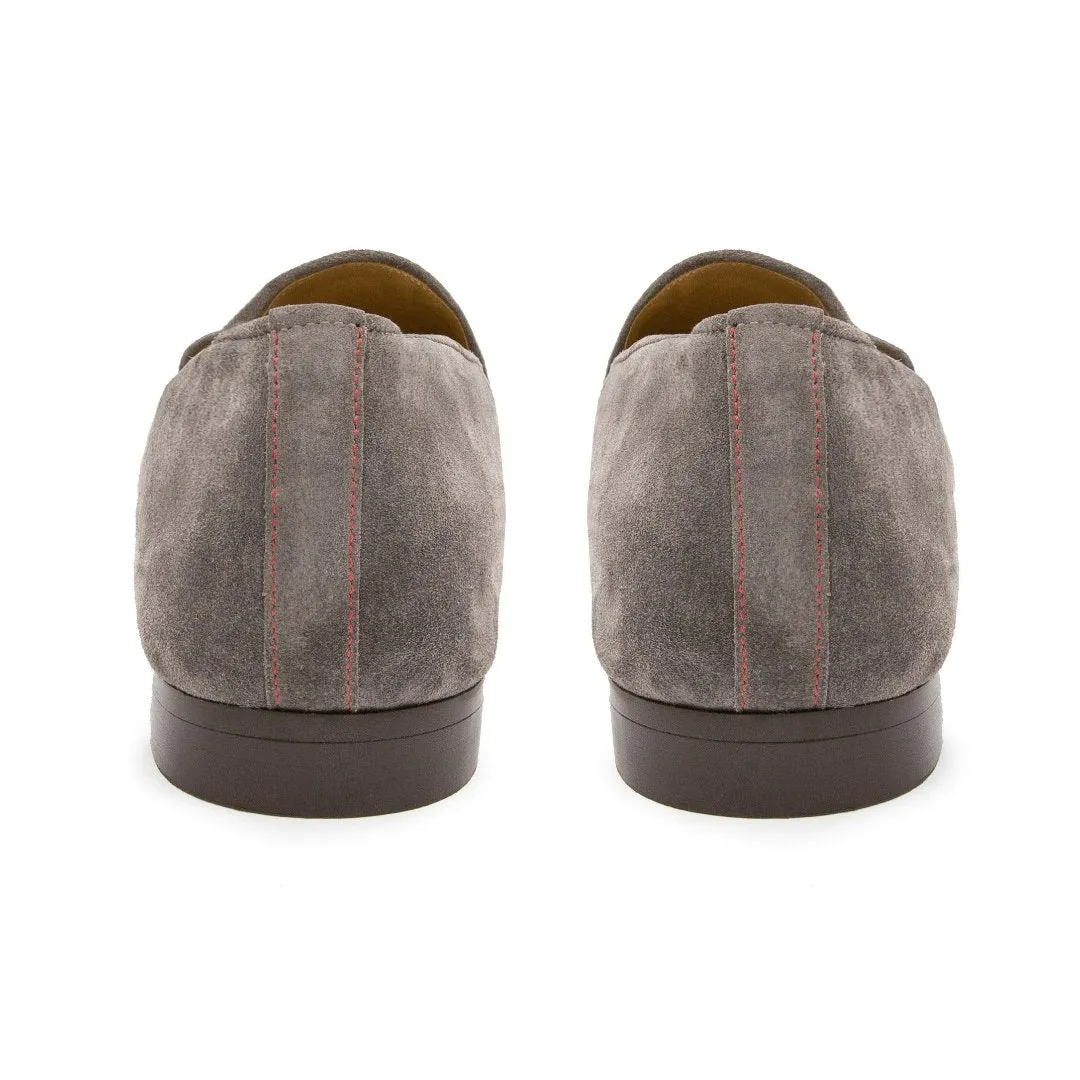 Men's Grigio Suede Milano Loafer From Del Toro Shoes