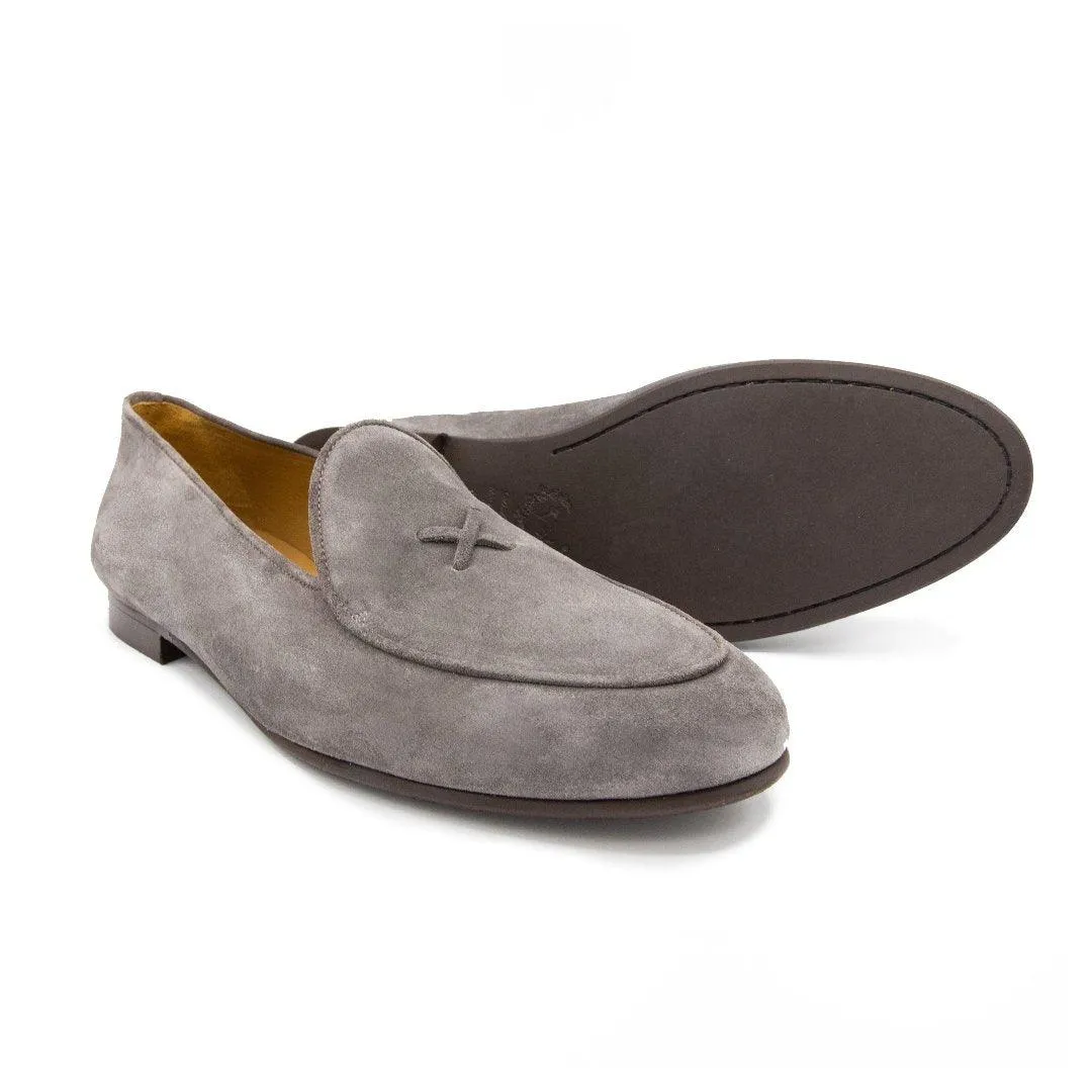 Men's Grigio Suede Milano Loafer From Del Toro Shoes