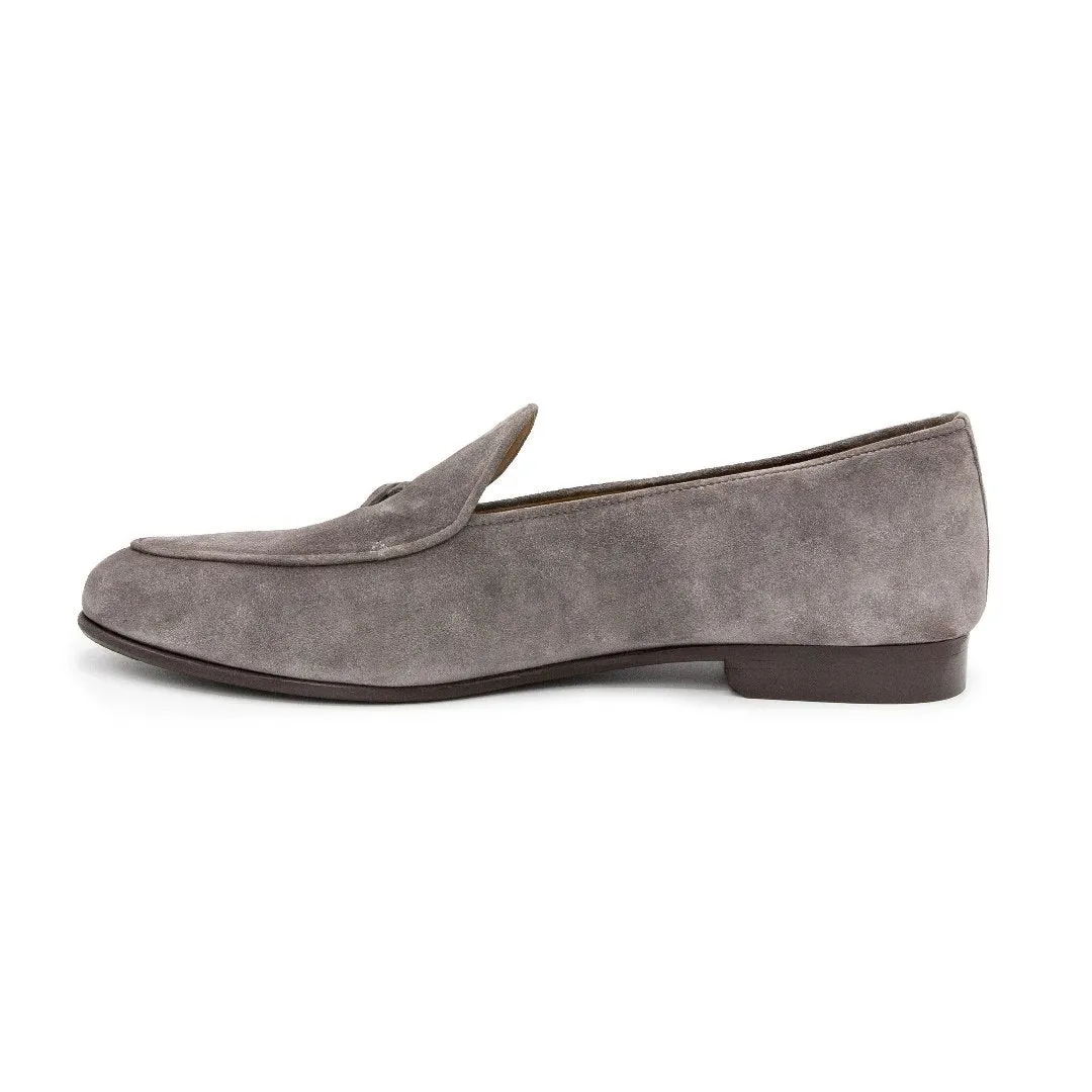 Men's Grigio Suede Milano Loafer From Del Toro Shoes