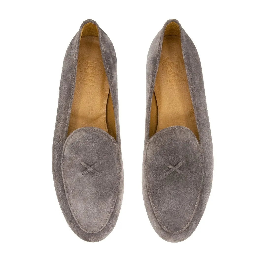 Men's Grigio Suede Milano Loafer From Del Toro Shoes