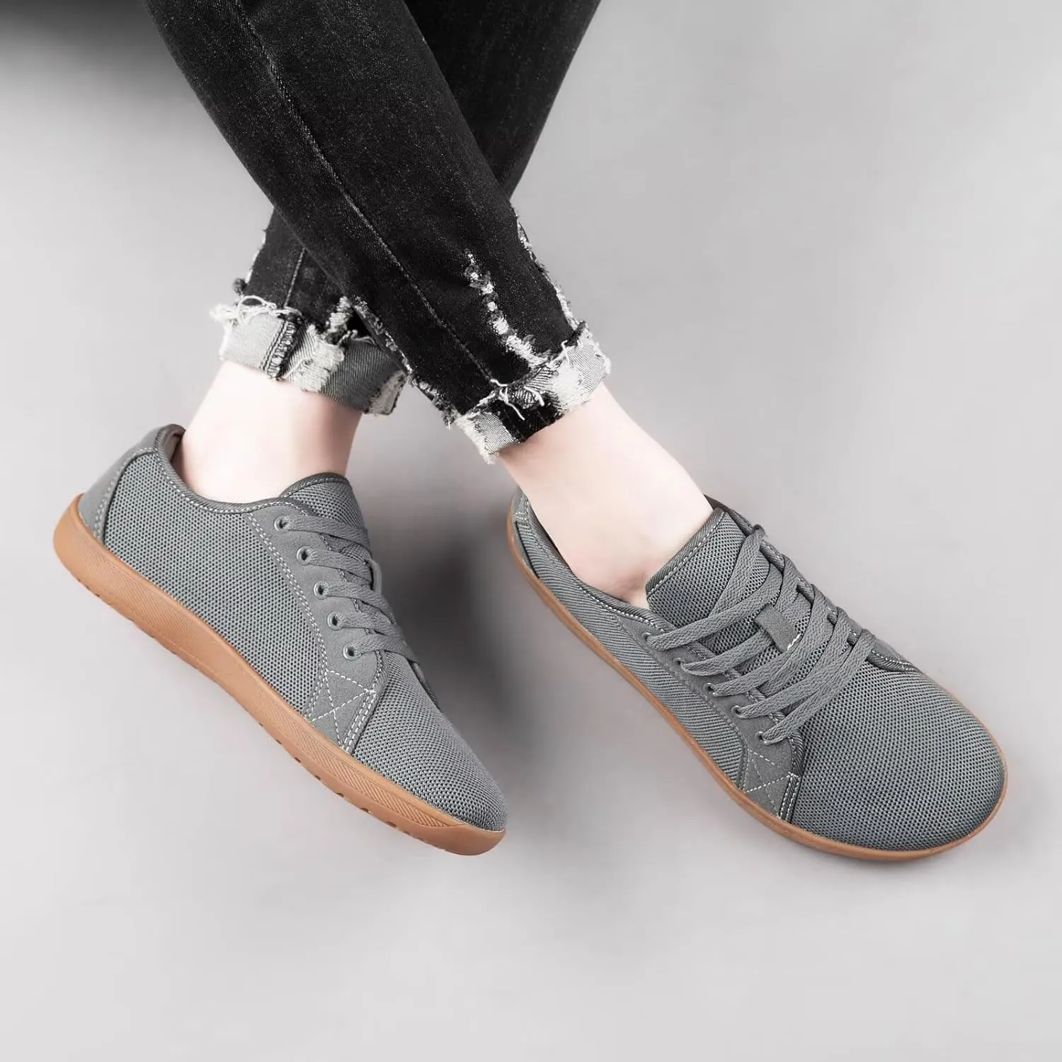 Mens Indoor Flat Shoes Wide Toe Barefoot House Sneakers Casual Breathable Comfortable