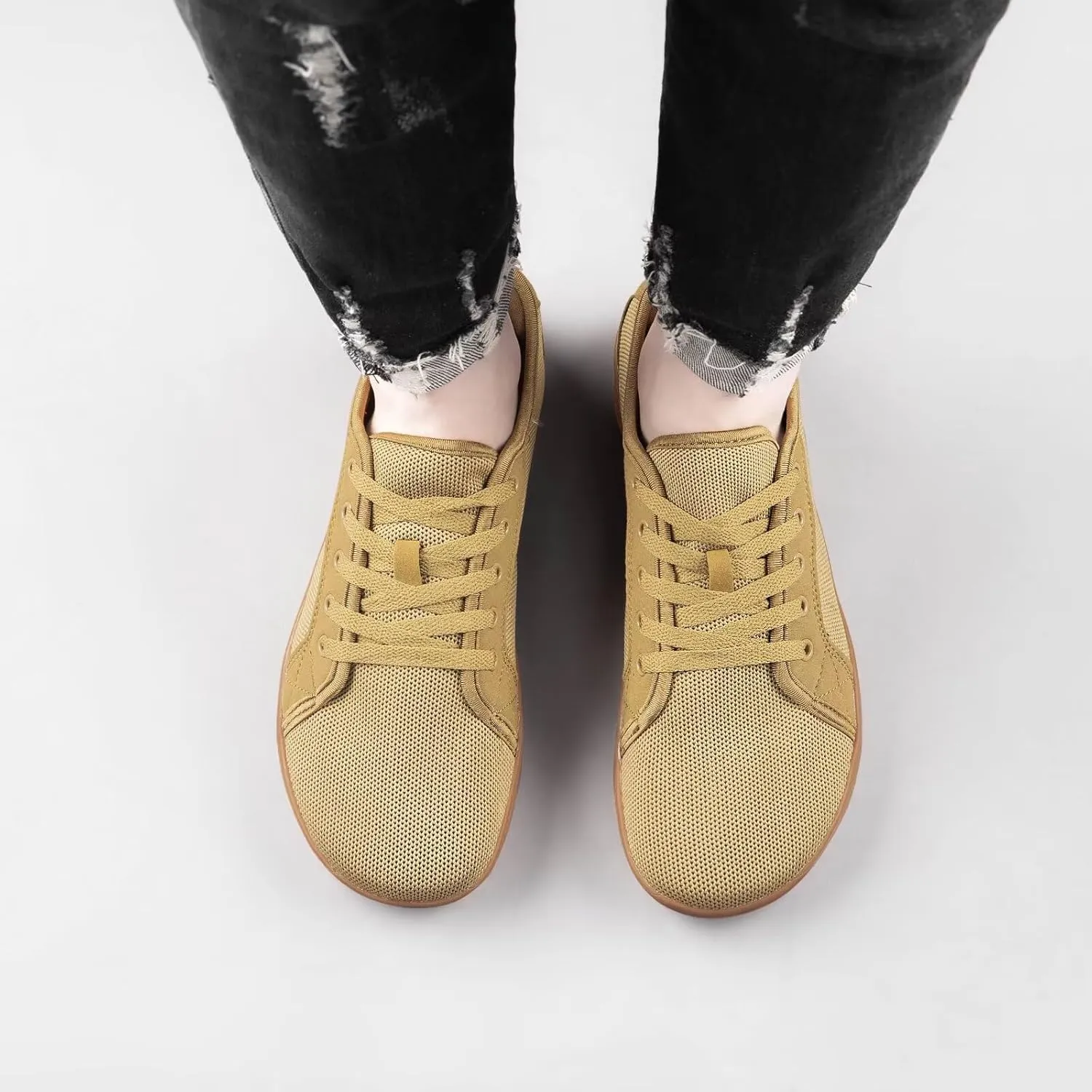 Mens Indoor Flat Shoes Wide Toe Barefoot House Sneakers Casual Breathable Comfortable