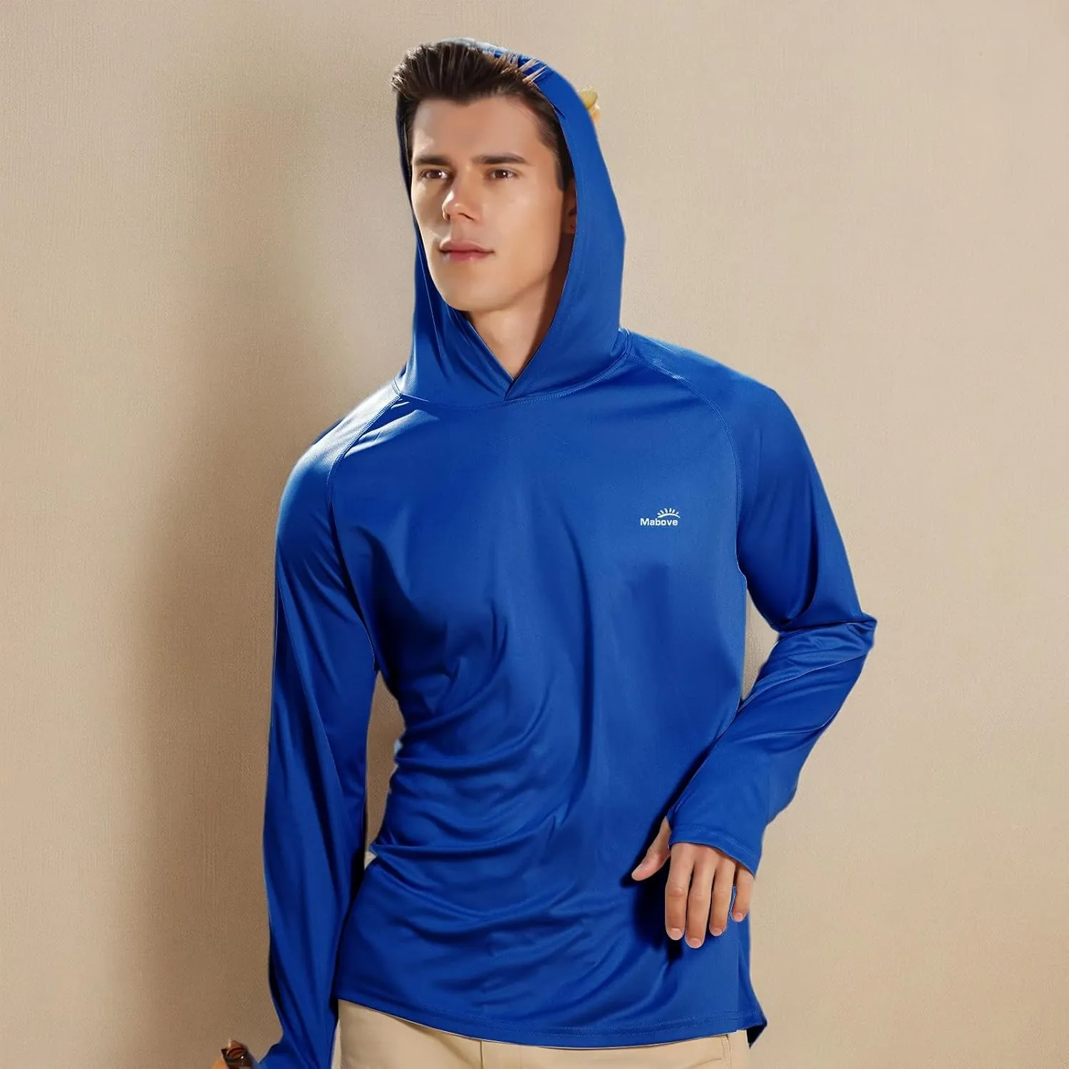 Men's UPF 50  Long Sleeve Sun Shirts UV Protection Hoodie Rash Guard Hiking Fishing Swim T Shirt