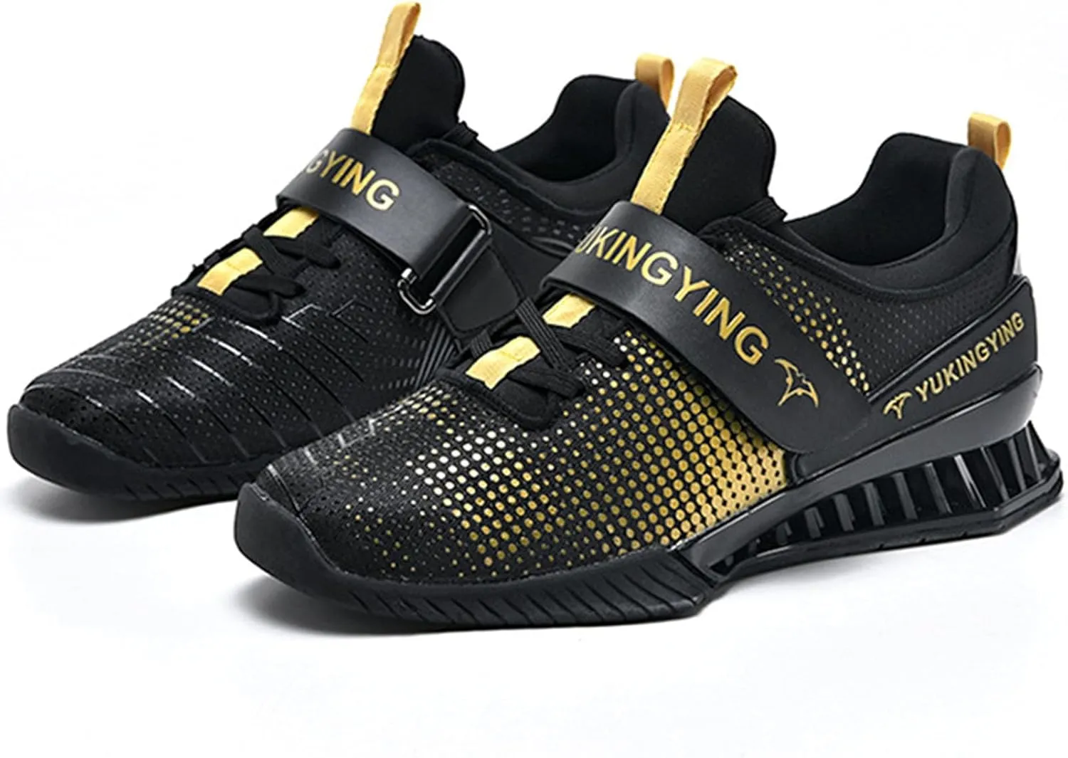 Men's Weightlifting Shoes with Rubber Non-Slip Sole Deadlift Fitness Cross-Trainer Sneakers for Weight Training Weightlifting and Strength Training