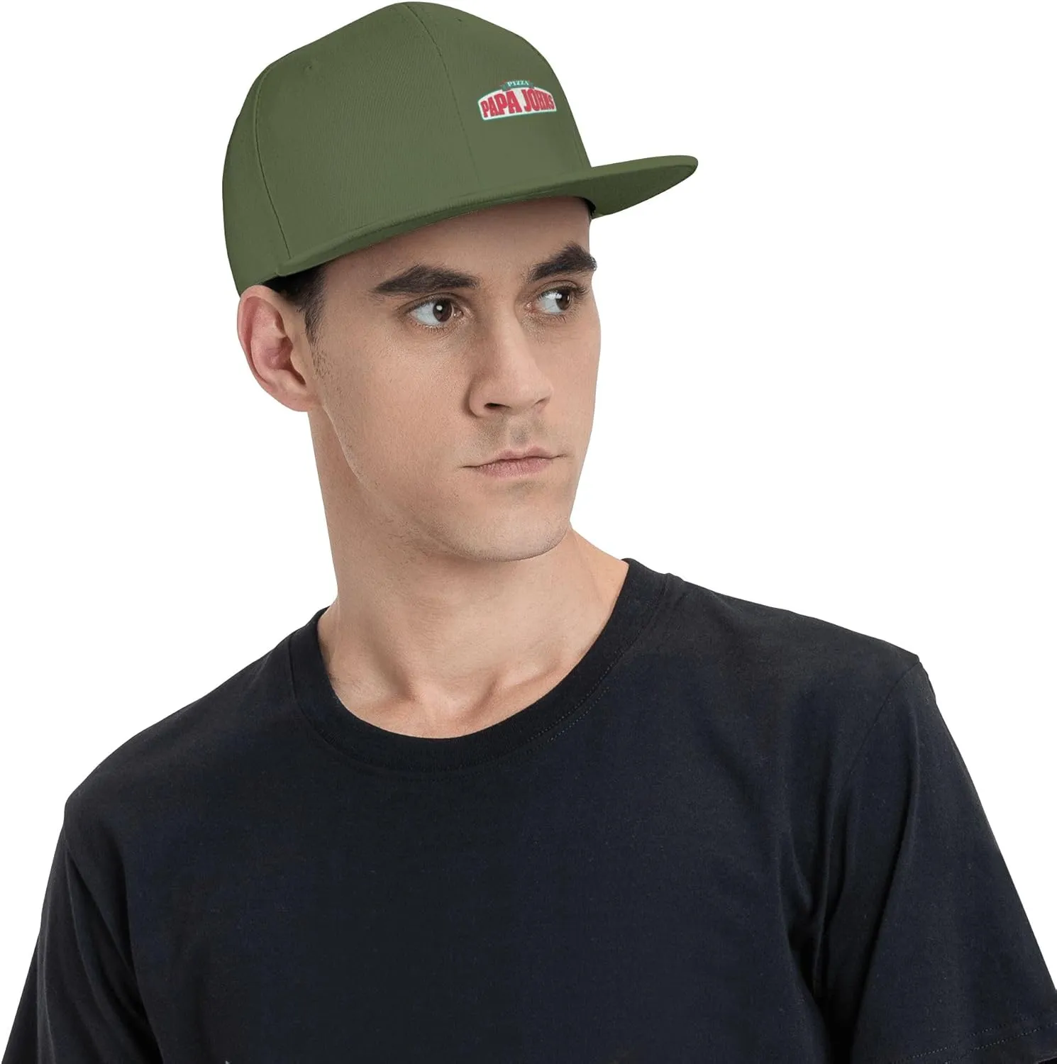 Men's Women's Logo Snapback Baseball Caps Adjustable Flat Bill Brim Caps Work Hat for Adult Unisex Women Men