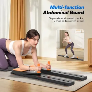 MERACH Pilates Board, Multifunctional Abdominal Plate, Detachable Ab Trainer Machine with Anti-Slip and Quiet Design, Portable Pilates Reformer for Core Workouts, Home Fitness Equipment for Women