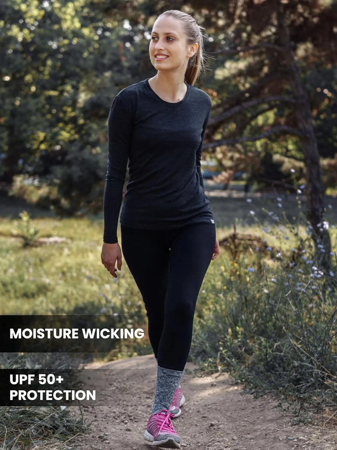 Merino.tech Merino Wool Base Layer Women Set - Heavyweight, Lite, Midweight Merino Thermal Underwear For Women Top, Bottom