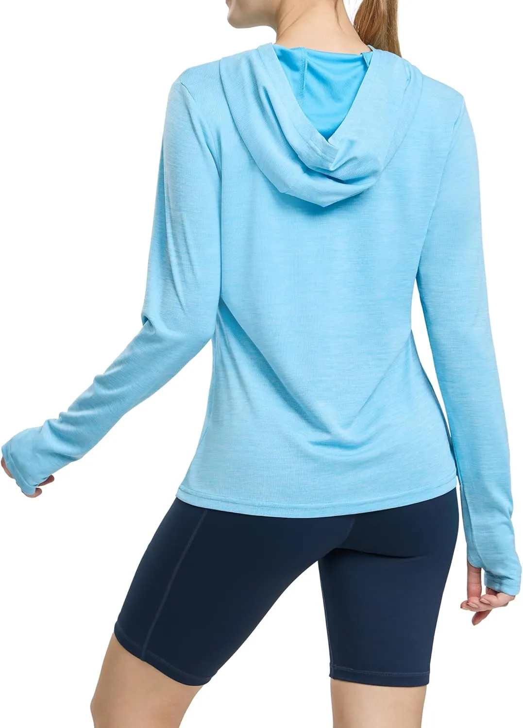 MIER Women's Long Sleeve Workout Shirts Sun Protection Hoodie UPF 50  UV Shirt for Fishing Hiking Running, Lightweight