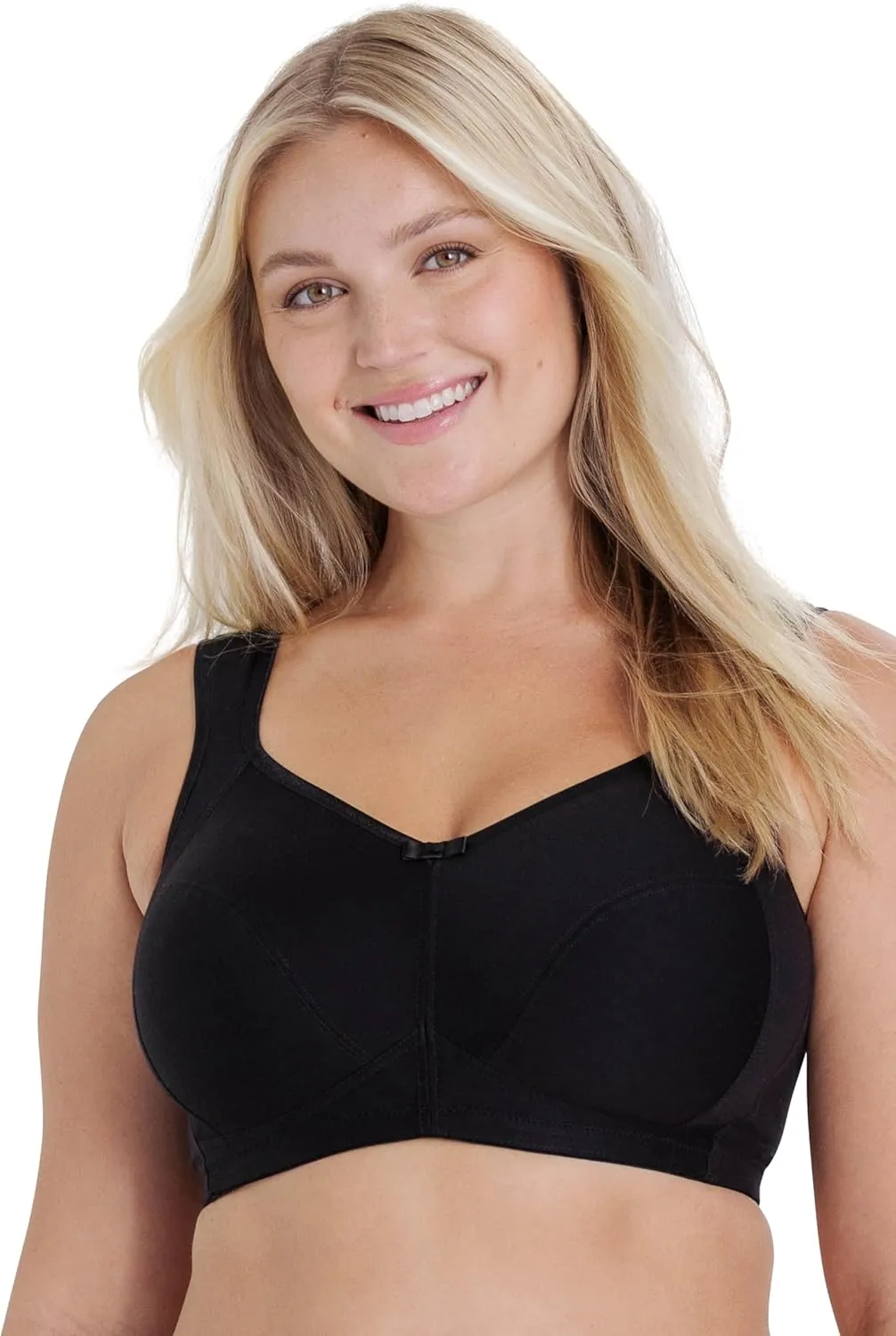 Miss Mary of Sweden Cotton Divide Non-Wired Bra – Skin-Relief Pocketed Design, Breathable Cotton, All-Day Comfort