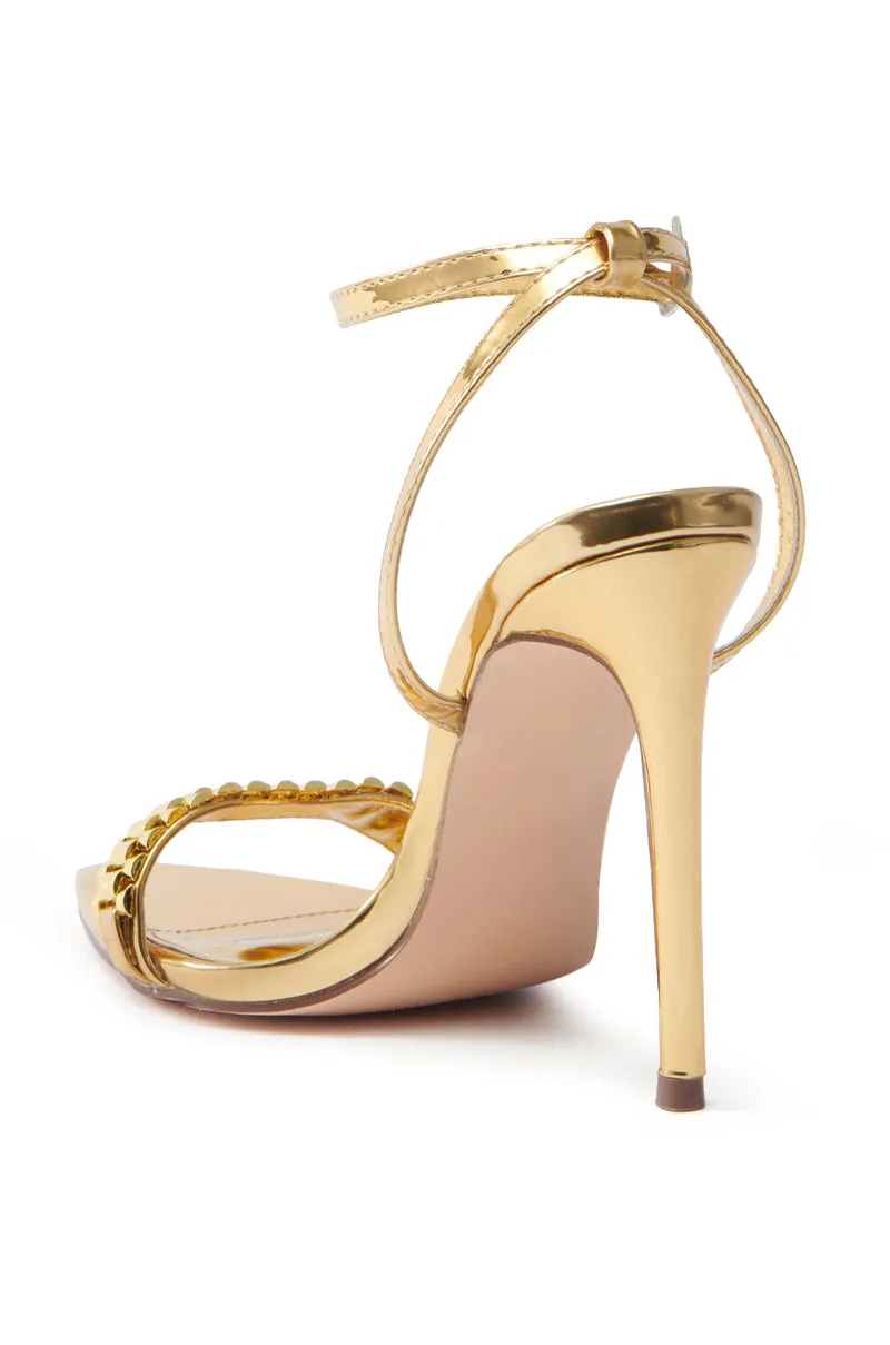 MISTY GOLD STILETTO SANDAL