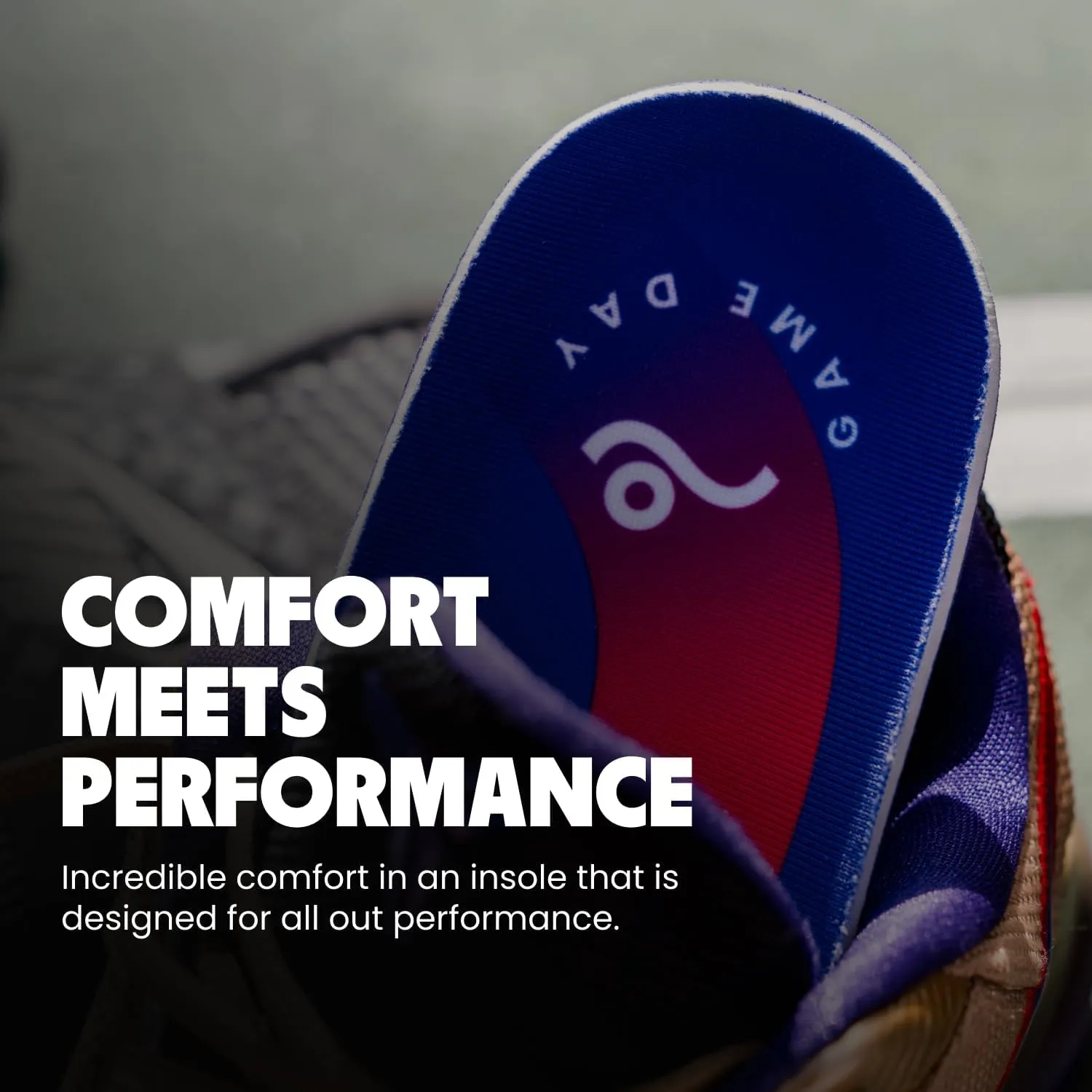 MOVE Game Day - All-Purpose Support Insoles - Plantar Fasciitis, Running, Shock Absorption, Flat Feet, Arch Support, Basketball, Active Lifestyle, Walking and Athletics (M 14-14.5 / WM 15.5-16)