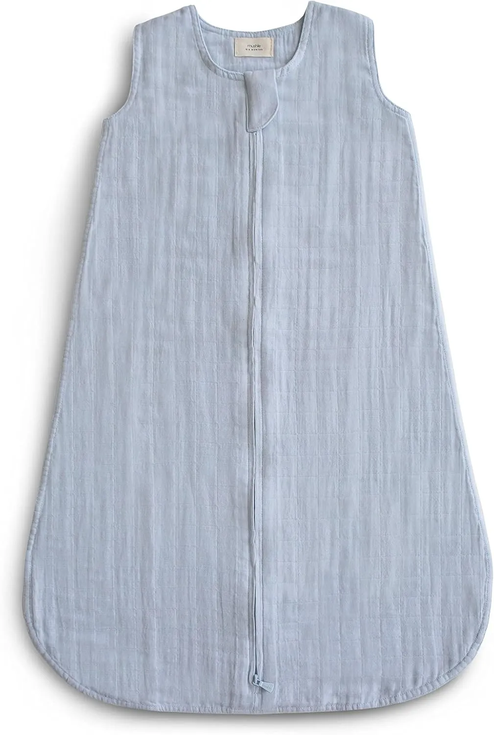 mushie Baby Wearable Blanket | 100% Organic Cotton Muslin | Sleeping Bag for Infants (Baby Blue)