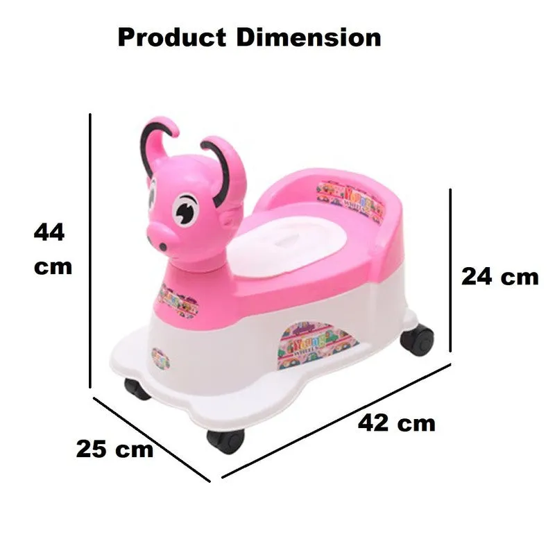 Musical Potty Training Seat - Pink |  Easy Grip Handles | Buffalo Scooter (1-4 Years)