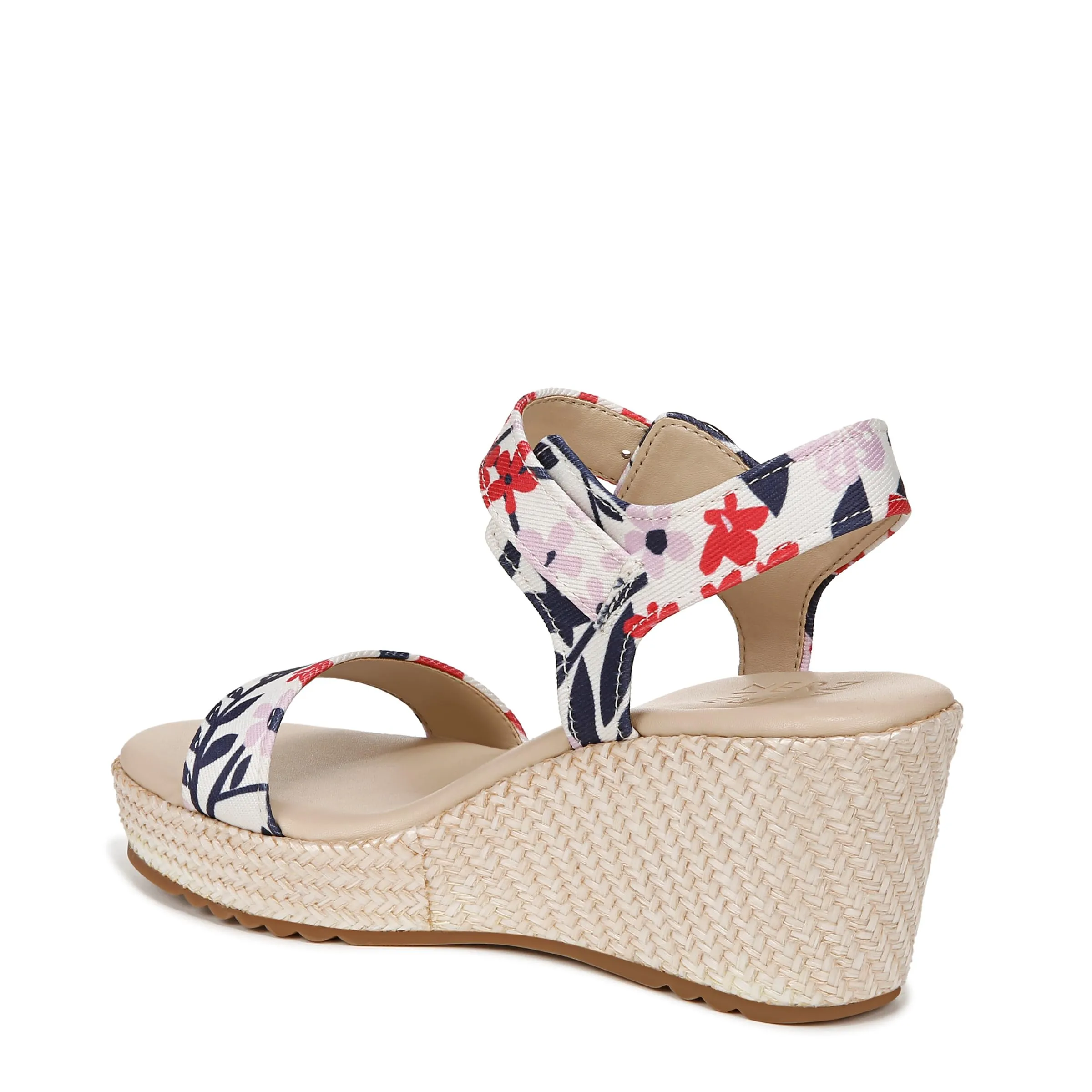 Naturalizer Womens Stella Open Toe Wedge Sandal Lilac Multi Floral 8.5 M