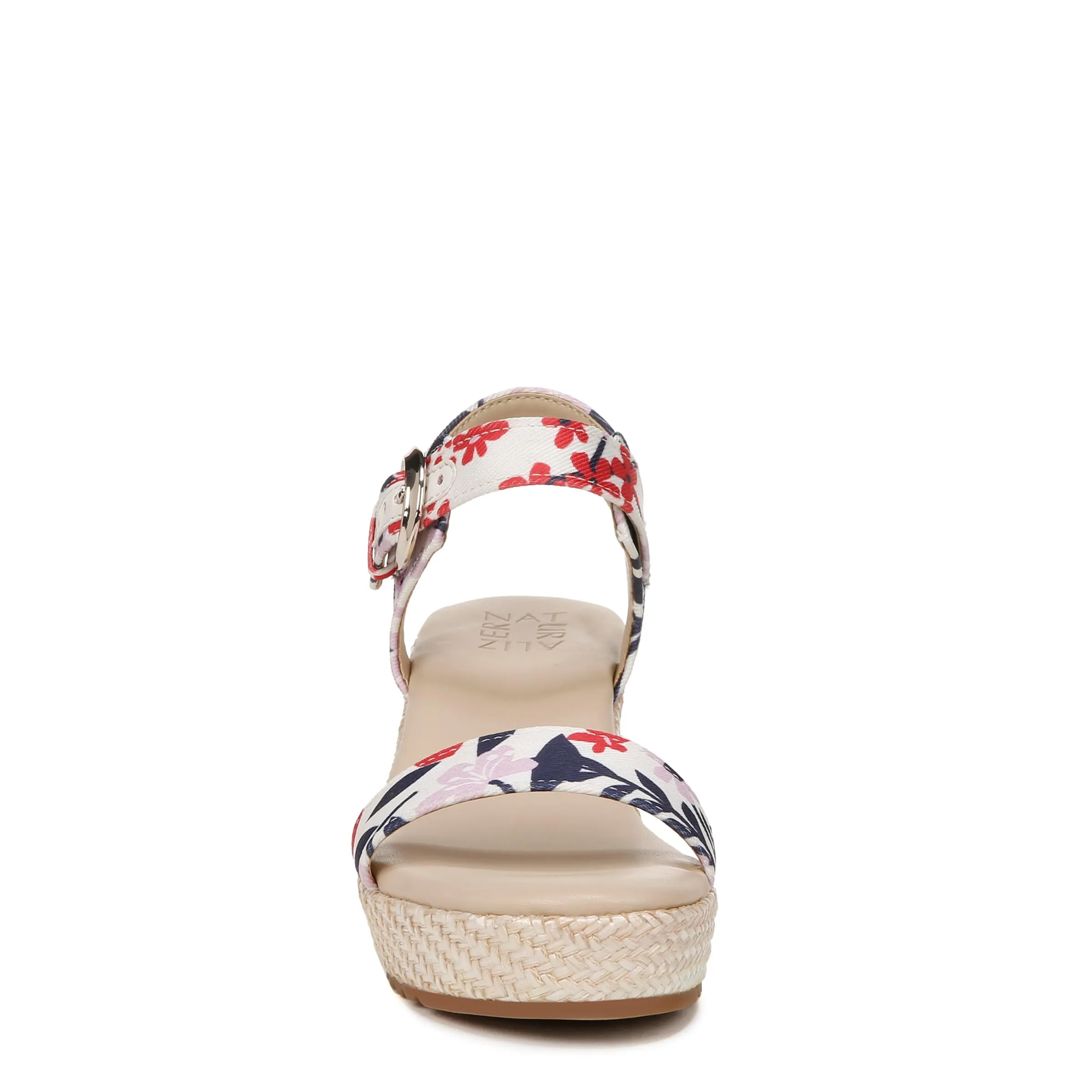 Naturalizer Womens Stella Open Toe Wedge Sandal Lilac Multi Floral 8.5 M