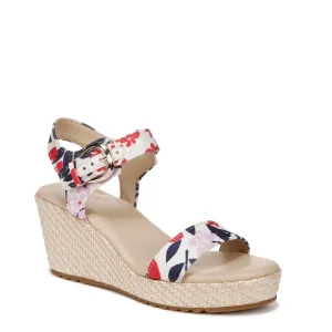 Naturalizer Womens Stella Open Toe Wedge Sandal Lilac Multi Floral 8.5 M