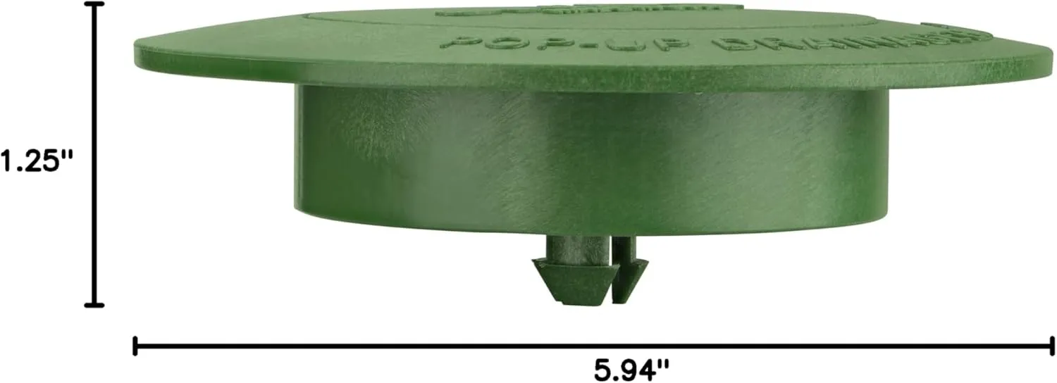 NDS 420C Pop-Up Drainage Emitter, fits 3-Inch and 4-Inch Sewer and Drain Fittings, Works with Drainage Systems Including Catch Basins and Channel Drains, Green