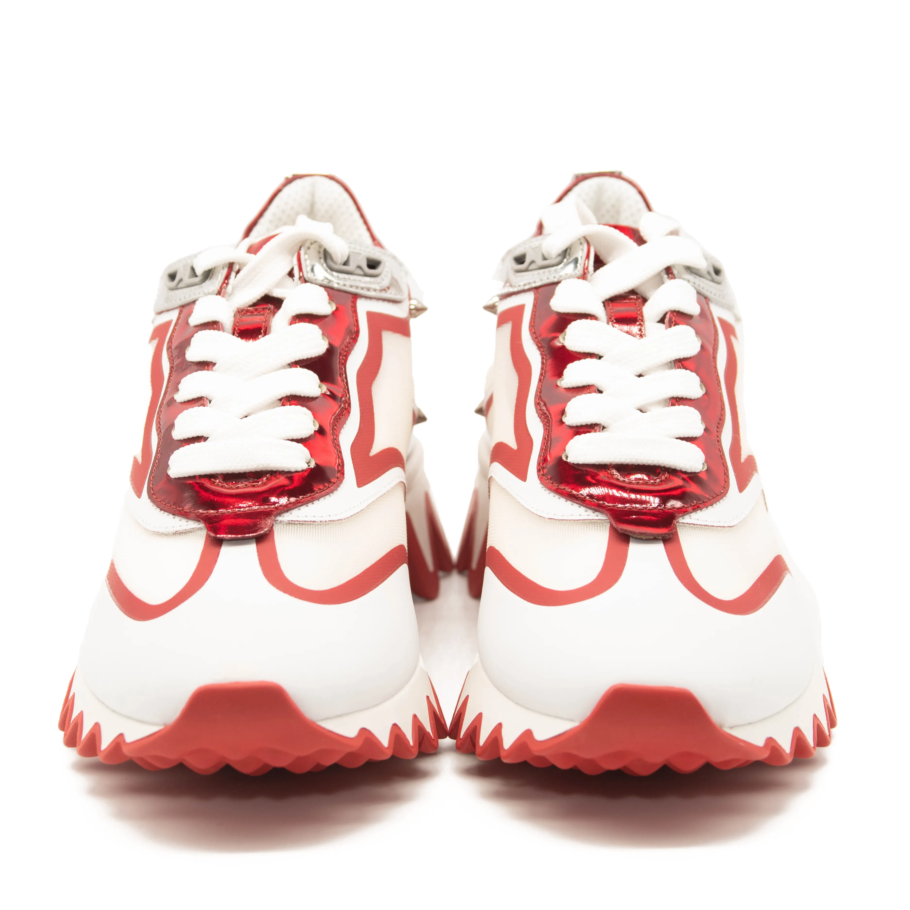 NEW Christian Louboutin Sharkina Sneaker White Red EU 37