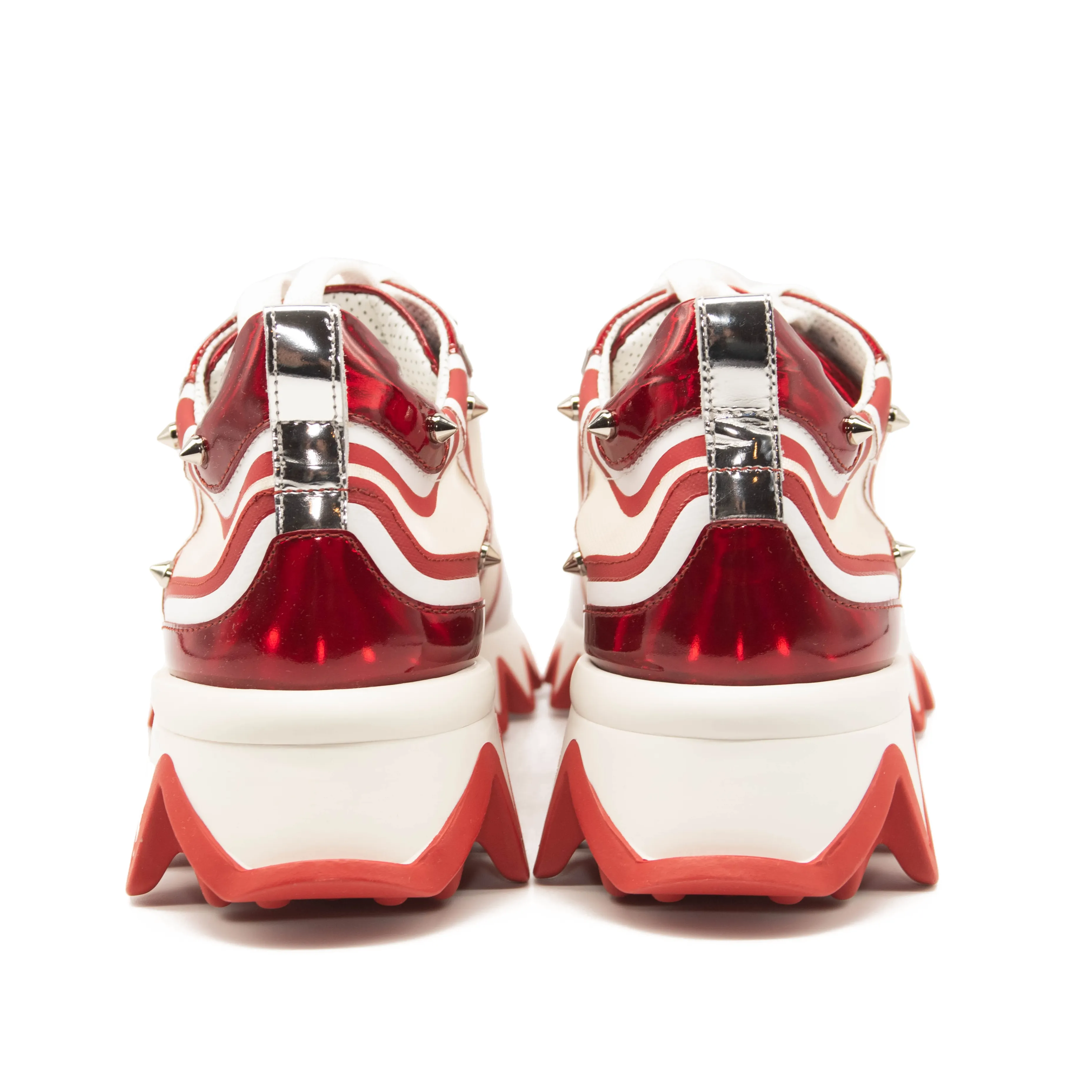 NEW Christian Louboutin Sharkina Sneaker White Red EU 37