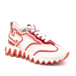 NEW Christian Louboutin Sharkina Sneaker White Red EU 37