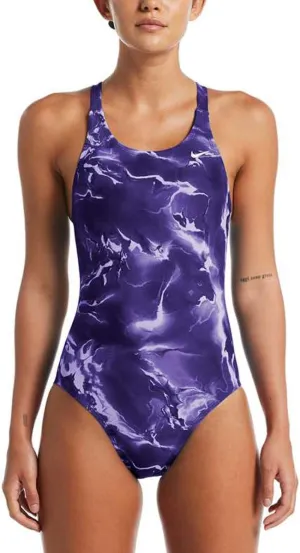 Nike Women's Hydrastrong Lightning Fastback One Piece, Court Purple - 26