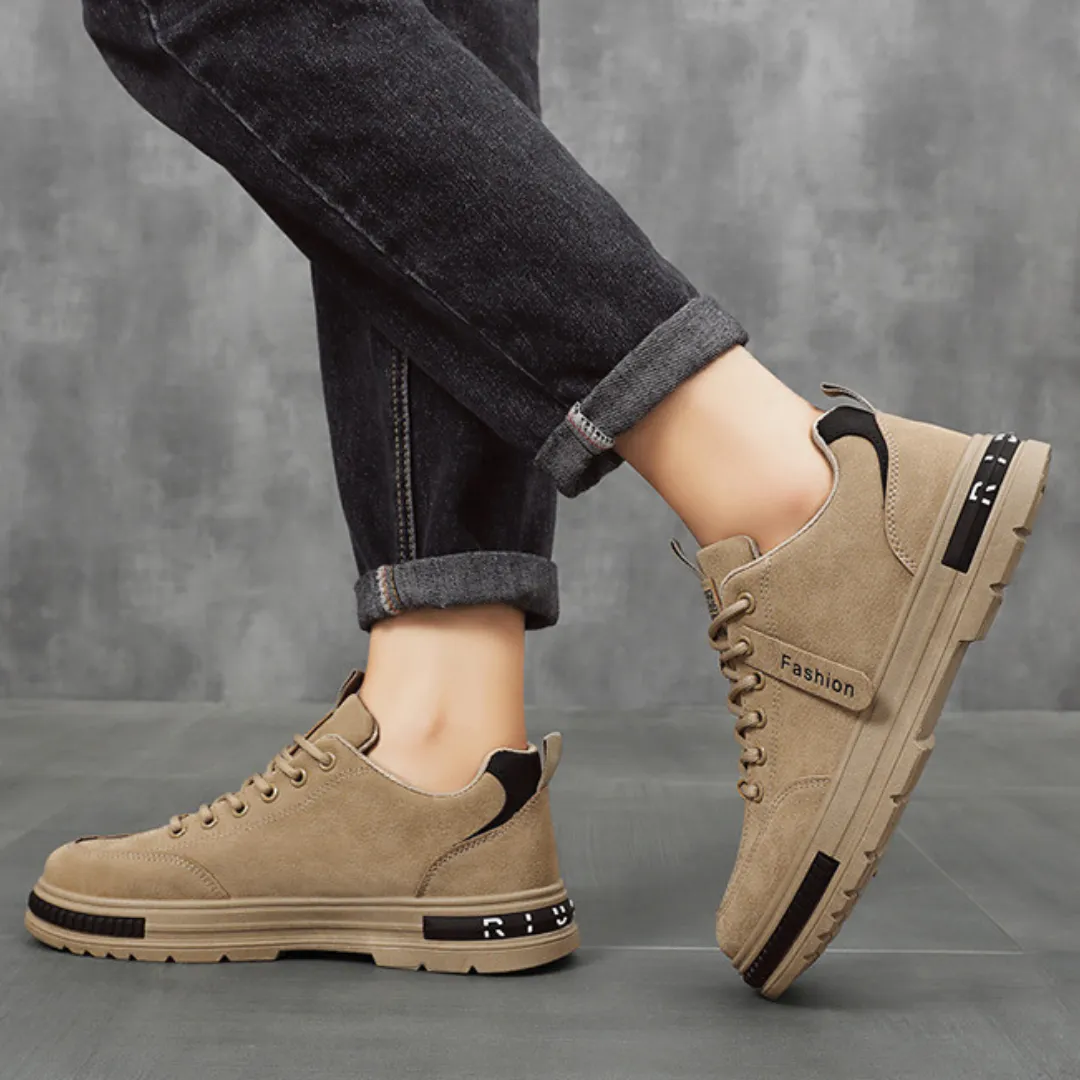 OCW Orthopedic Men Suede Leather Comfort Non-slip Work Shoes