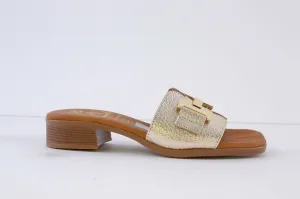 OH MY SANDALS - 5605 LOW HEEL MULE - GOLD