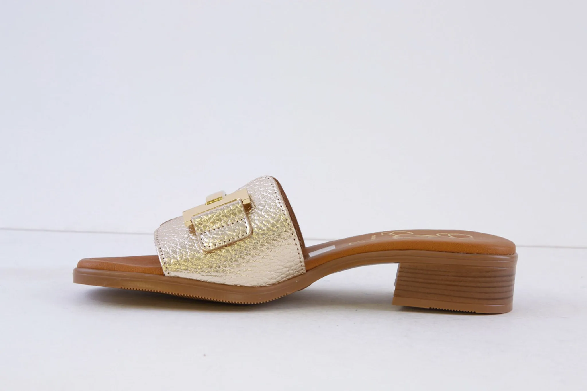 OH MY SANDALS - 5605 LOW HEEL MULE - GOLD