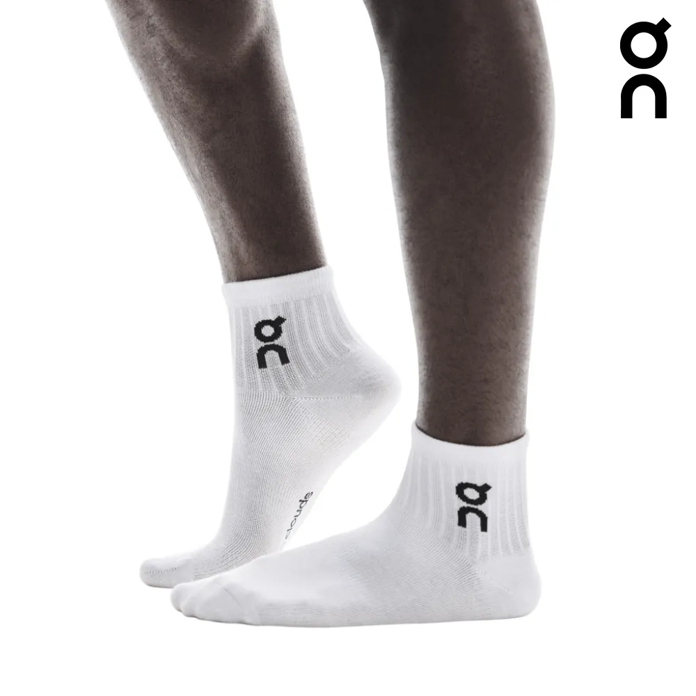 On Unisex Logo Sock Mid 3-Pack - White