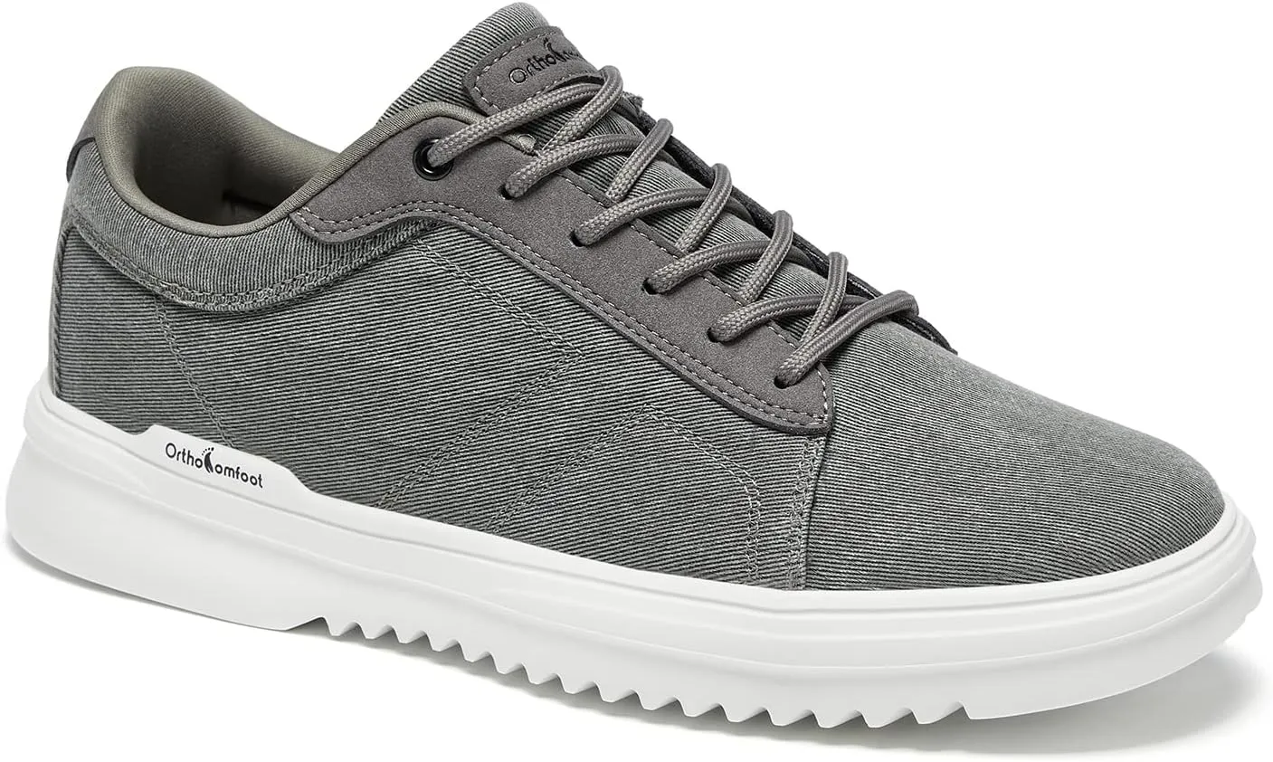 OrthoComfoot Men's Orthopedic Fashion Sneakers for Plantar Fasciitis: Comfortable Arch Support Walking Shoes for Flat Feet, Casual Orthotic Shoes for Foot and Heel Pain Relief