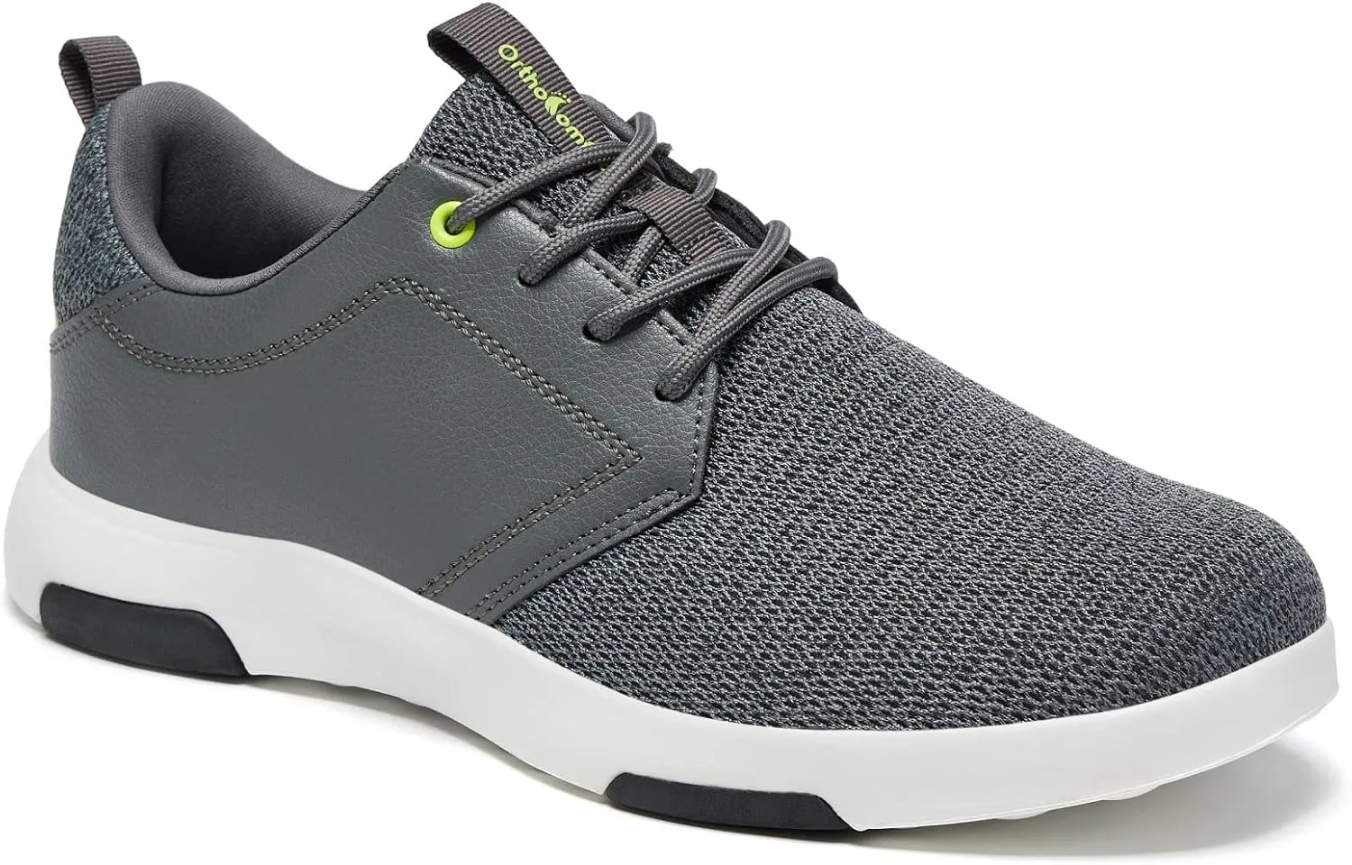 OrthoComfoot Men's Orthopedic Fashion Sneakers with Arch Support: Comfortable Plantar Fasciitis Walking Shoes, Casual Breathable Flat Feet Shoes for Foot and Heel Pain Relief