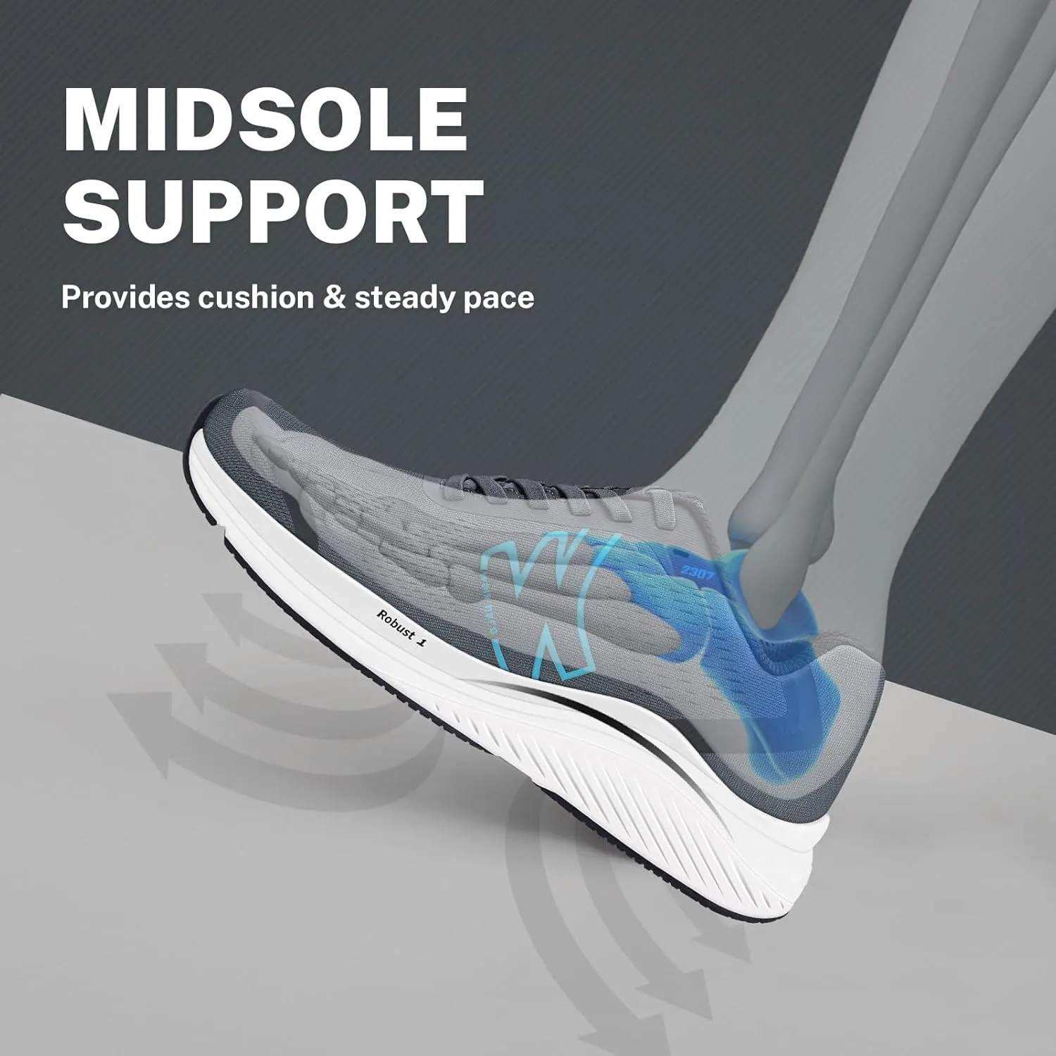 Orthopedic Shoes for Men with Arch Support, Plantar Fasciitis Shoes for Breathable Mesh, Non-Slip Walking Shoes for Heel Pain Relief