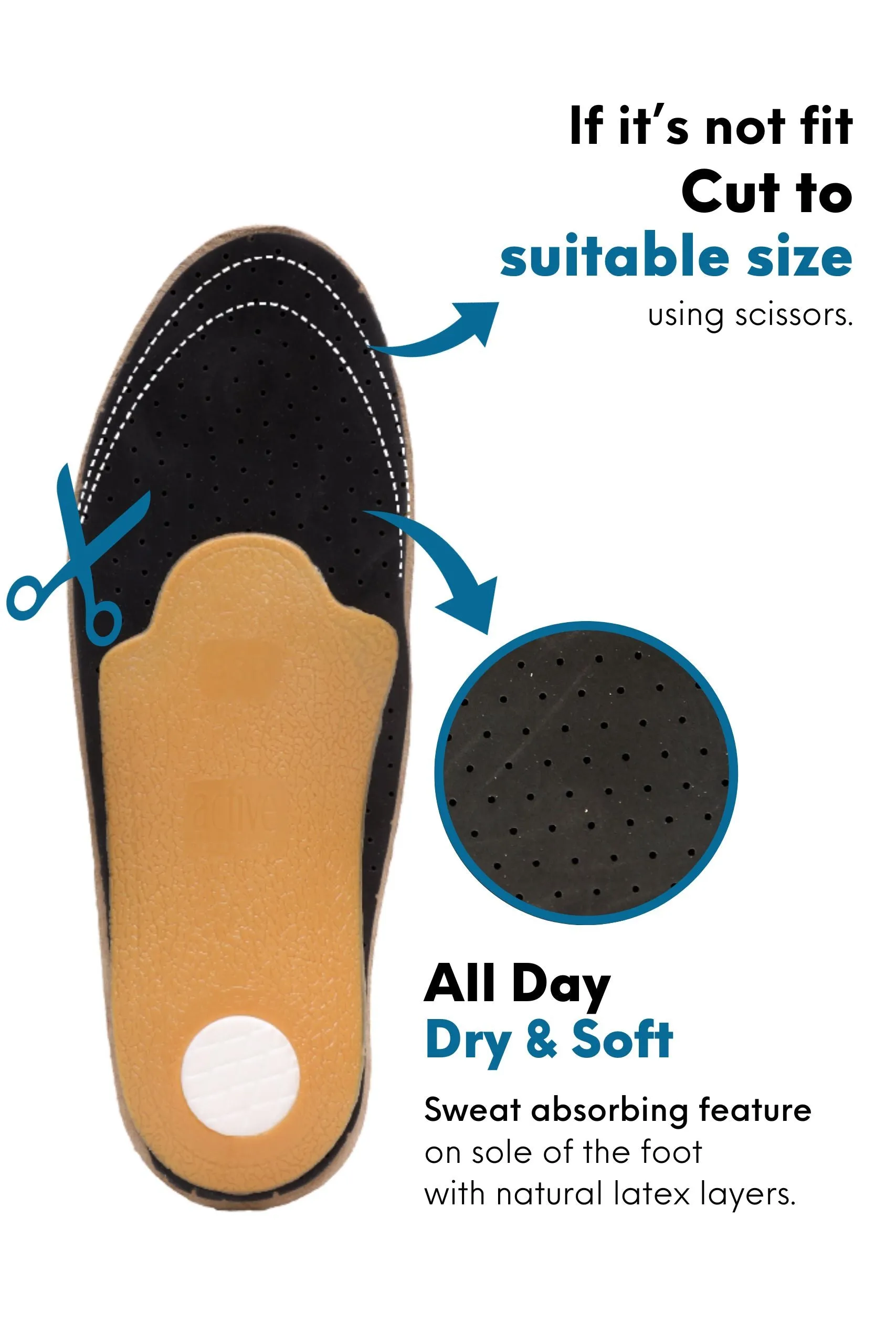 Orthotic Odor-Eater Leather Insole with Arch Support | Handarte®