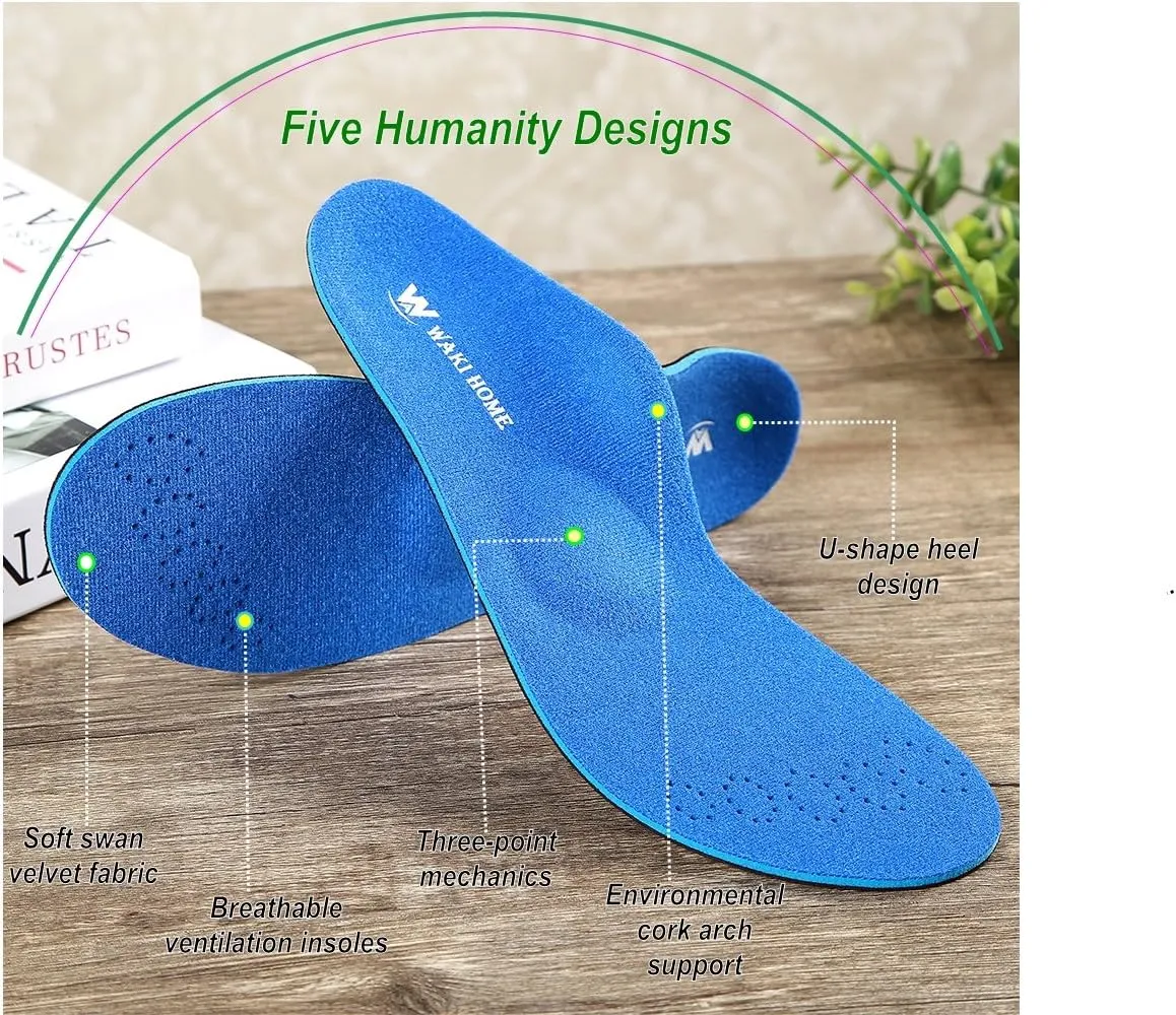 Orthotics Insoles/Inserts/Pads with Arch Supports for Flat Feet,Plantar Fasciitis,Feet Pain,Pronation,Metatarsal Support for Men and Women