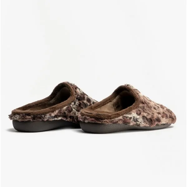 Padders LYNX Womens (EE Fit) Mule Slippers Brown