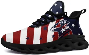 Patriotic Veterans Casual Sneaker American Flag Jogging Running Shoes Breathable Walking Flat Shoe for Men Women