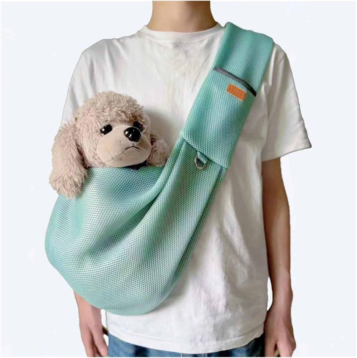Pet Out Crossbody Bag Cat Dog Portable Breathable Backpack Breathable Comfortable Convenient Safe Easy to Use and Clean(Light Gray)
