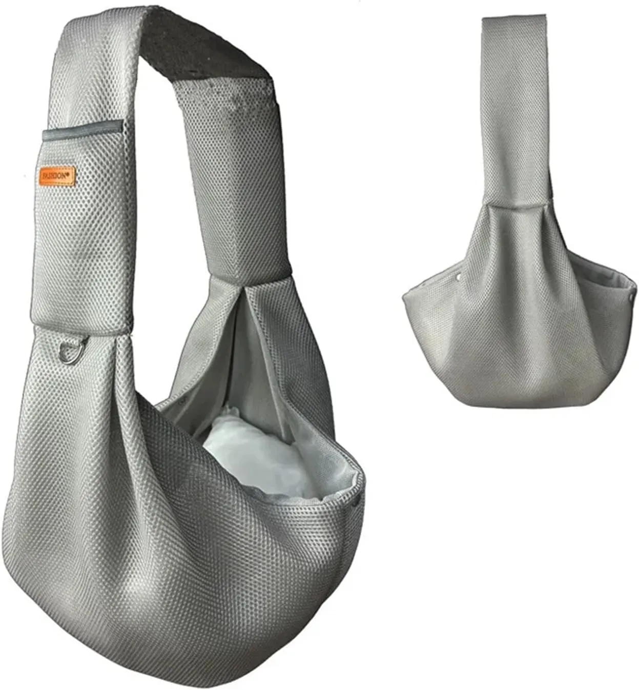 Pet Out Crossbody Bag Cat Dog Portable Breathable Backpack Breathable Comfortable Convenient Safe Easy to Use and Clean(Light Gray)