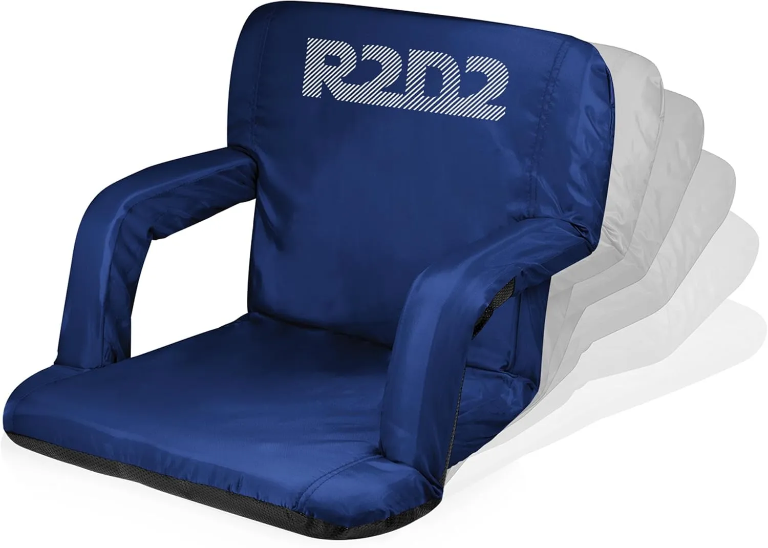PICNIC TIME Star Wars R2-D2 Ventura Reclining Stadium Seat with Back Support, Bleacher Seat, Beach Floor Chair, (Navy Blue)