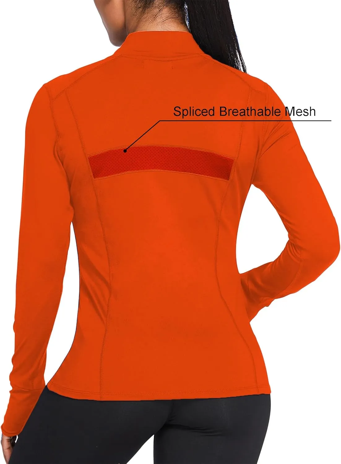 PINSPARK Women's Track Jacket Breathable Running Jacket Zip Up Sportswear Slim Fit Workout Tops