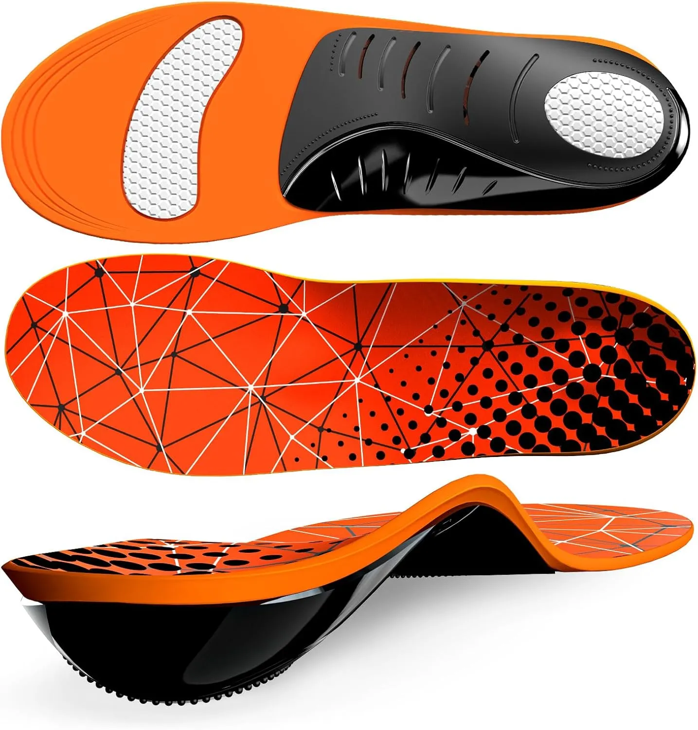 Plantar Fasciitis Arch Support Insoles - Welnove Heavy Duty High Arch Inserts Standing All Day, Fatigue Reduce - Orthotic Cushion for Foot Pain, Flat Feet, Heel Spurs, Man & Women, Fit Most Shoes (XS)