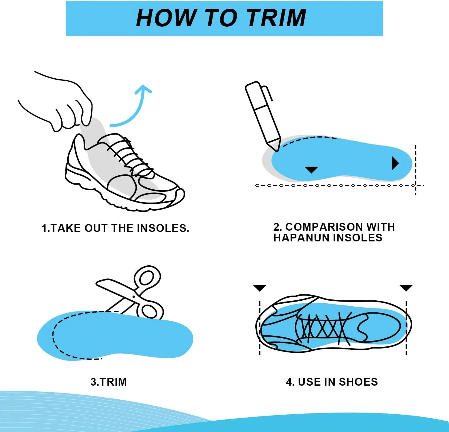 Plantar Fasciitis Insoles 200 lbs Heavy Duty Support Pain Relief High Arch Flat Foot Orthotic Work Shoes Boots Cushioning Insoles