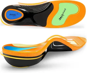 Plantar Fasciitis Insoles Men Women, High Arch Support Orthotic Shoe Inserts, 240 lbs Heavy Duty Work Boot Shoe Insoles, Relief Flat Feet, Running Memory Foam Insoles - XL(Men's 11-12)