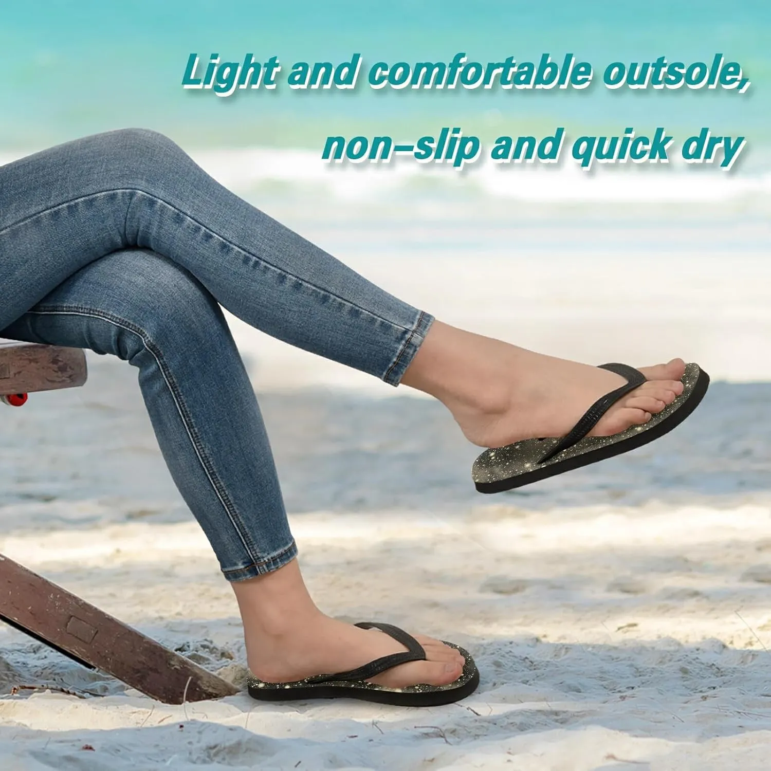 Poeticcity Flip Sandal Men Women Flip Flops for Hotel Spa Home Slippers Bedroom Travel S-XXL