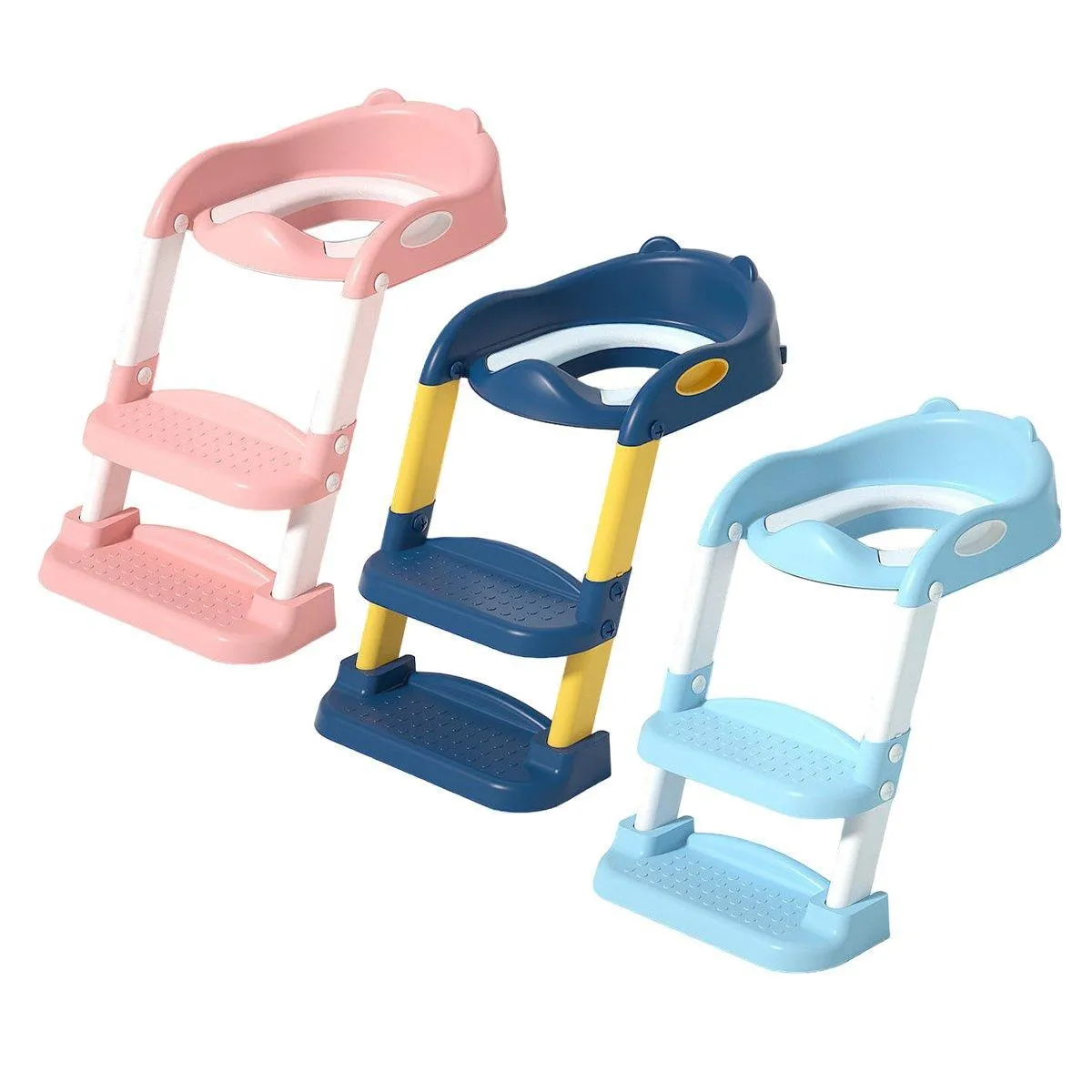 Potty Trainer Toilet Seat Chair Kids Toddler With Ladder Step Up Training Stool