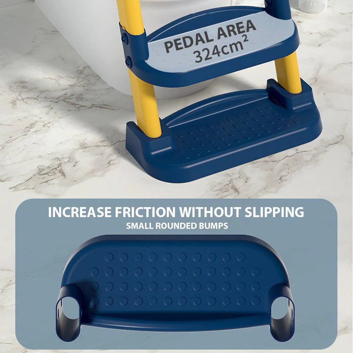 Potty Trainer Toilet Seat Chair Kids Toddler With Ladder Step Up Training Stool