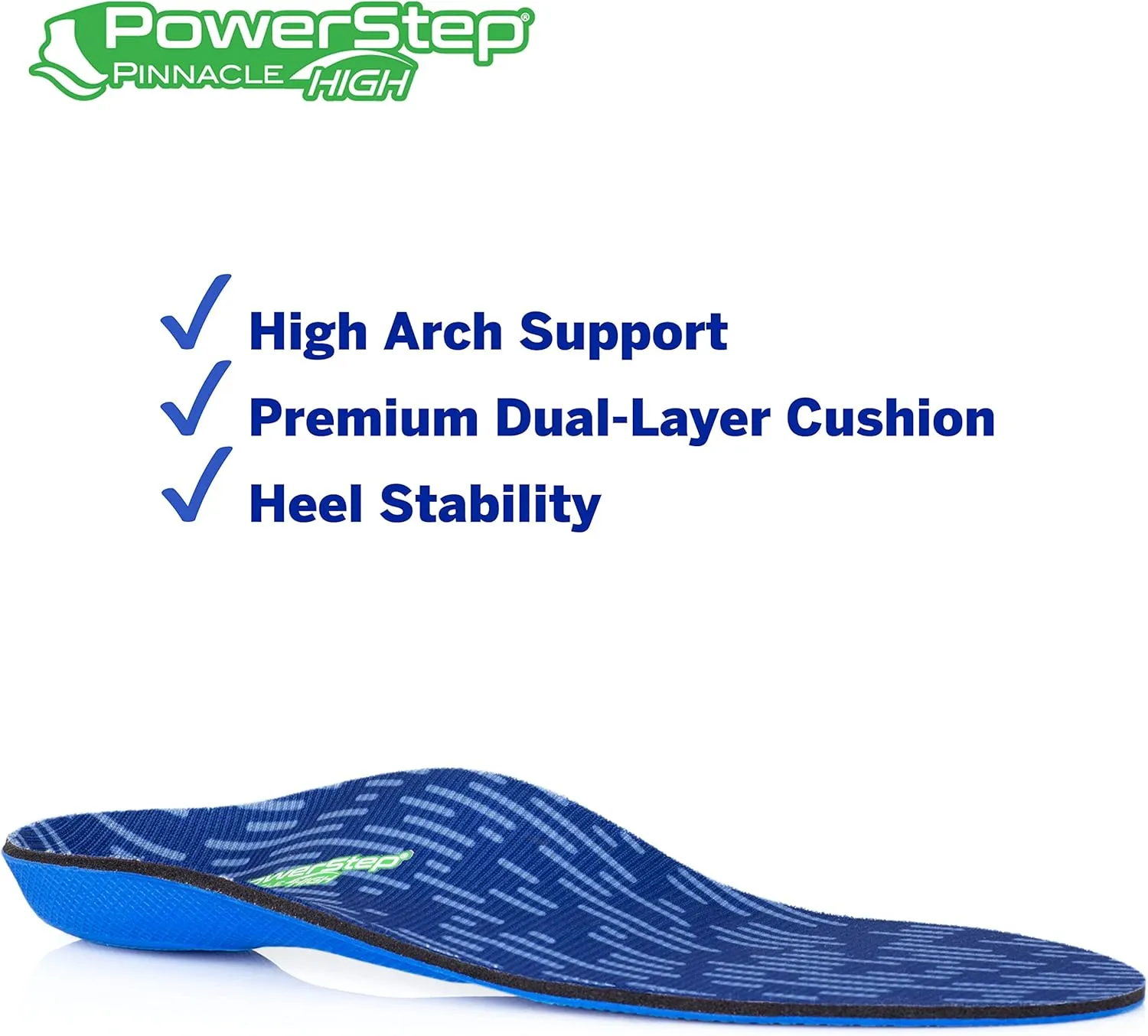 PowerStep High Insoles | High Arch Pain Relief Orthotic, Supination Inserts
