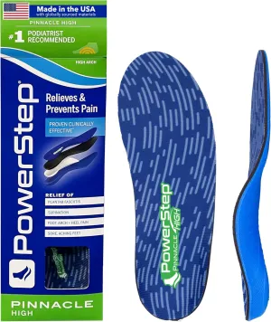 PowerStep High Insoles | High Arch Pain Relief Orthotic, Supination Inserts